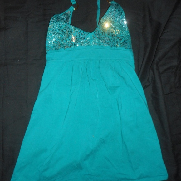 Victoria's Secret Dresses Vs Bra Tops Victorias Secret Teal Sequin